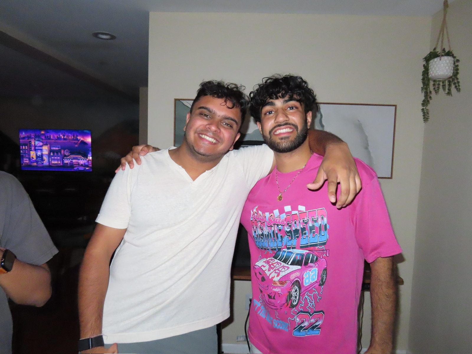 Preet Desai with a friend