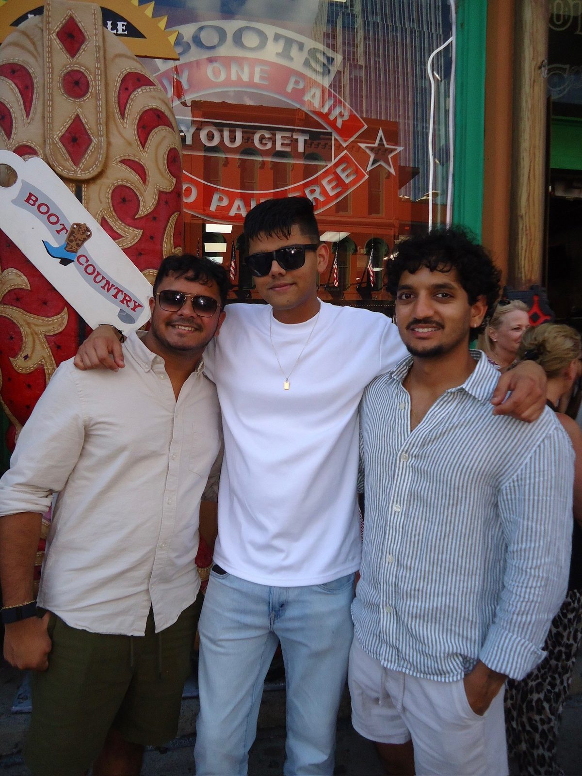 Preet Desai with friends downtown